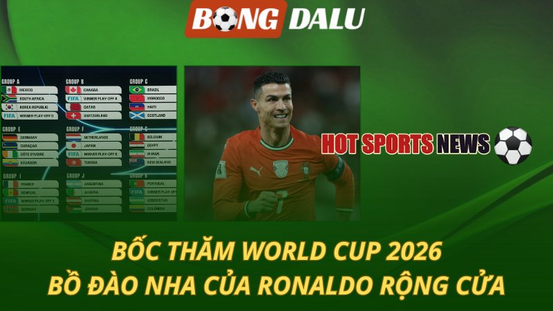 Bốc thăm World Cup 2026 – Bồ Đào Nha của Ronaldo rộng cửa
