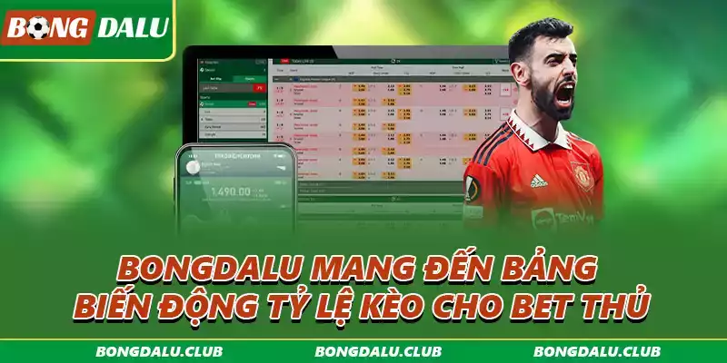 Bảng biến động tỷ lệ kèo Macau và châu Âu trên Bongdalu